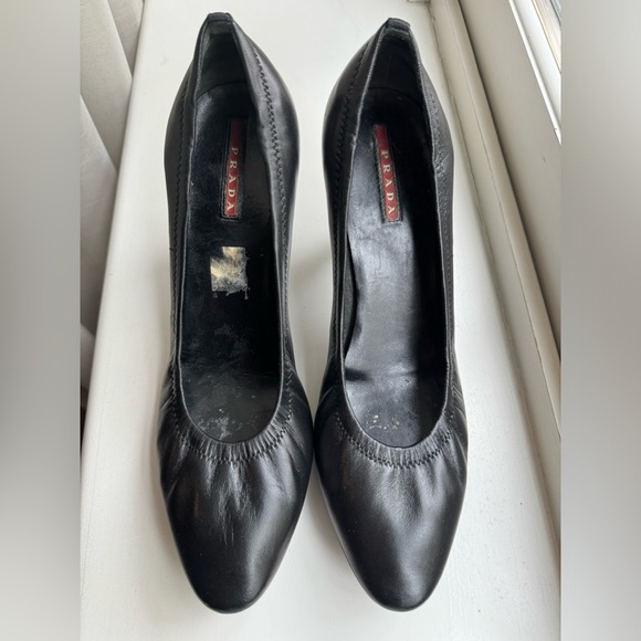 Black Prada Heels size 40 1/2 - Picture 1 of 6